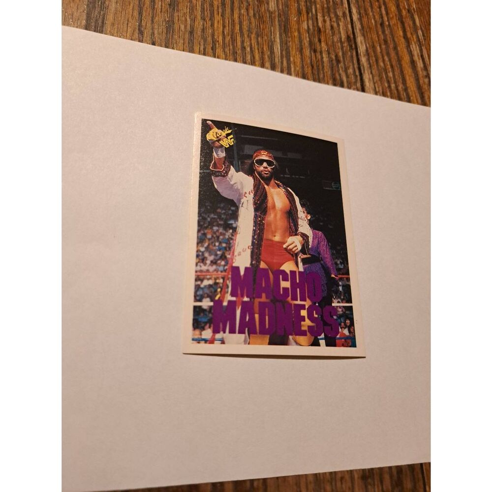Vintage 1990 Classic WWF Macho Man Randy Savage #126 Trading Card Wrestling